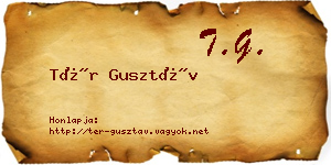 Tér Gusztáv névjegykártya